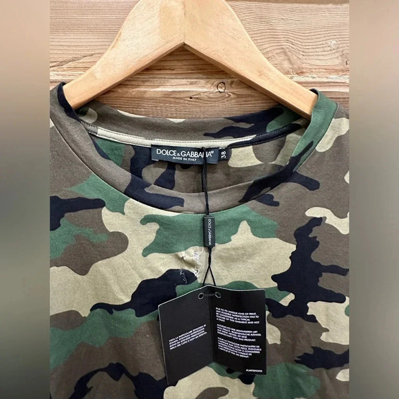 Dolce & Gabbana Camo-printed crop T-shirt - Picture 3 of 4